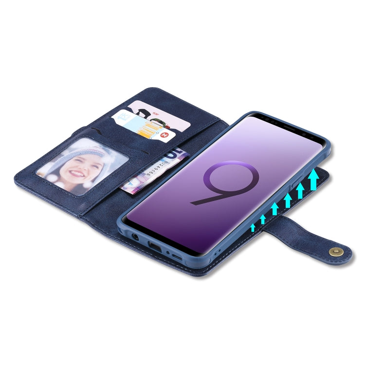 For Galaxy S9+ Multifunctional Detachable Magnetic Horizontal Flip Leather Case with Card Slots & Holder & Wallet & Photo Frame