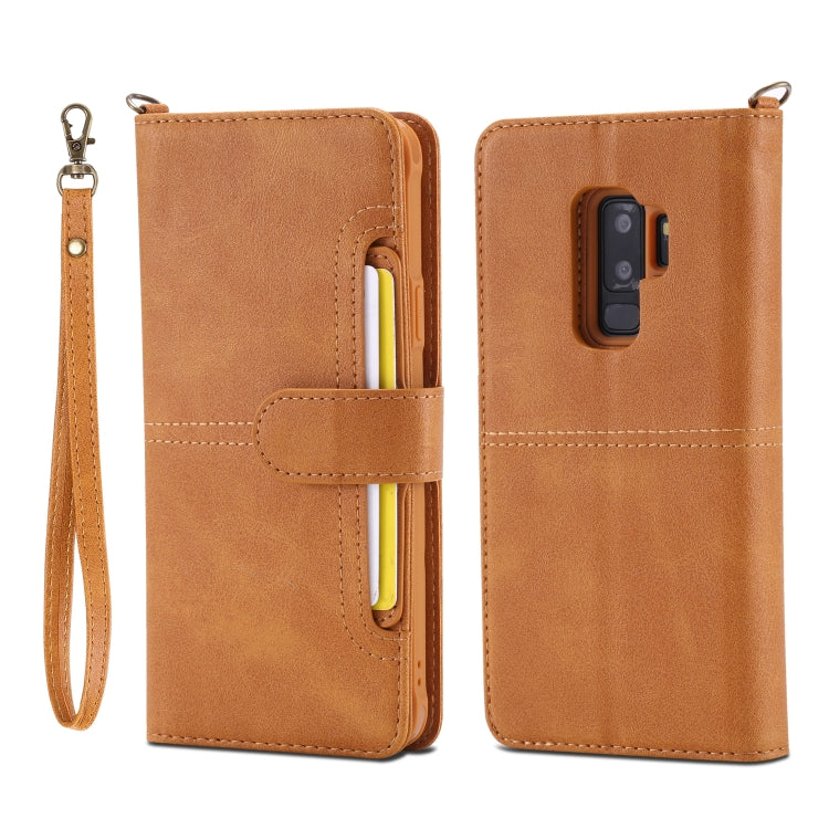 For Galaxy S9+ Multifunctional Detachable Magnetic Horizontal Flip Leather Case with Card Slots & Holder & Wallet & Photo Frame