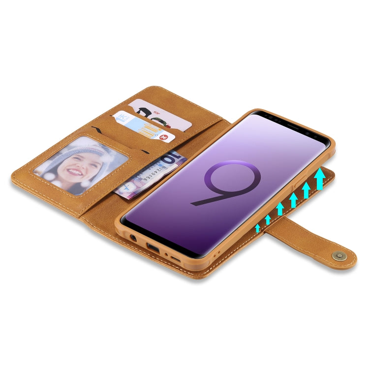 For Galaxy S9+ Multifunctional Detachable Magnetic Horizontal Flip Leather Case with Card Slots & Holder & Wallet & Photo Frame