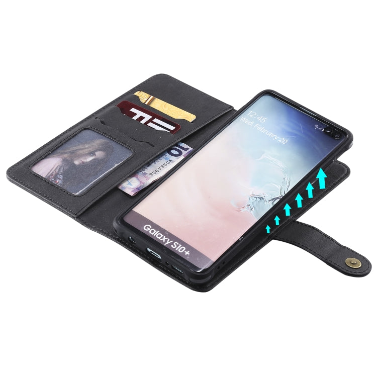 For Galaxy S10+ Multifunctional Detachable Magnetic Horizontal Flip Leather Case with Card Slots & Holder & Wallet & Photo Frame