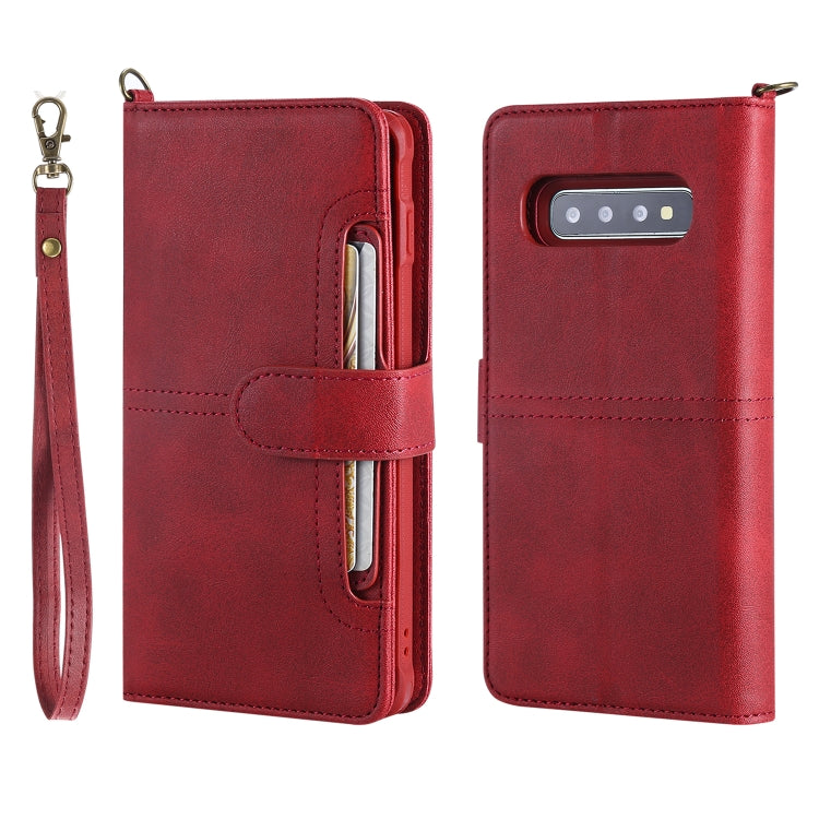 For Galaxy S10+ Multifunctional Detachable Magnetic Horizontal Flip Leather Case with Card Slots & Holder & Wallet & Photo Frame