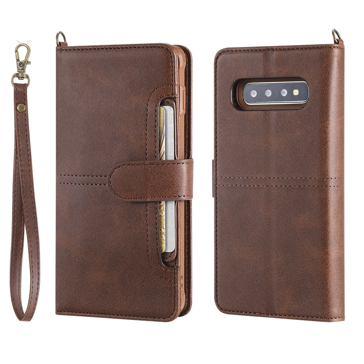 For Galaxy S10+ Multifunctional Detachable Magnetic Horizontal Flip Leather Case with Card Slots & Holder & Wallet & Photo Frame