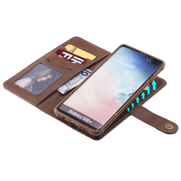For Galaxy S10+ Multifunctional Detachable Magnetic Horizontal Flip Leather Case with Card Slots & Holder & Wallet & Photo Frame