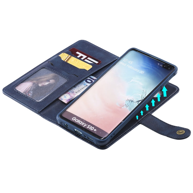 For Galaxy S10+ Multifunctional Detachable Magnetic Horizontal Flip Leather Case with Card Slots & Holder & Wallet & Photo Frame