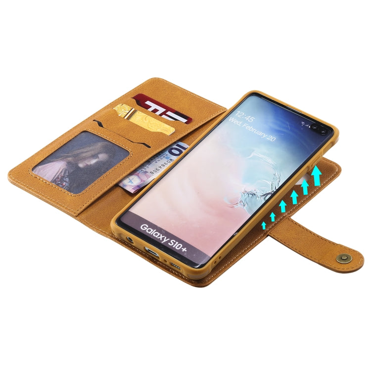 For Galaxy S10+ Multifunctional Detachable Magnetic Horizontal Flip Leather Case with Card Slots & Holder & Wallet & Photo Frame
