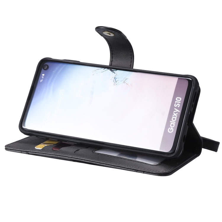 For Galaxy S10 Multifunctional Detachable Magnetic Horizontal Flip Leather Case with Card Slots & Holder & Wallet & Photo Frame