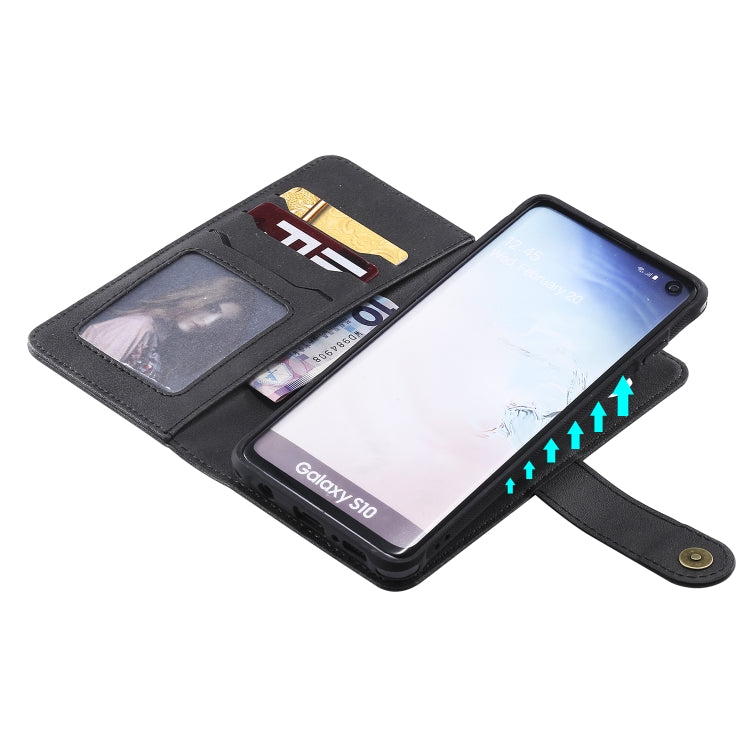 For Galaxy S10 Multifunctional Detachable Magnetic Horizontal Flip Leather Case with Card Slots & Holder & Wallet & Photo Frame