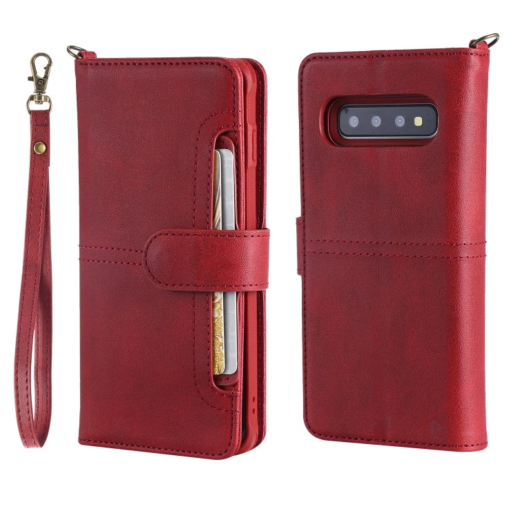 For Galaxy S10 Multifunctional Detachable Magnetic Horizontal Flip Leather Case with Card Slots & Holder & Wallet & Photo Frame