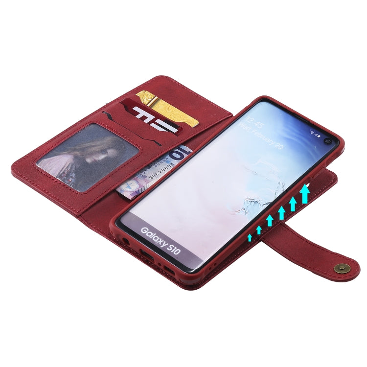 For Galaxy S10 Multifunctional Detachable Magnetic Horizontal Flip Leather Case with Card Slots & Holder & Wallet & Photo Frame