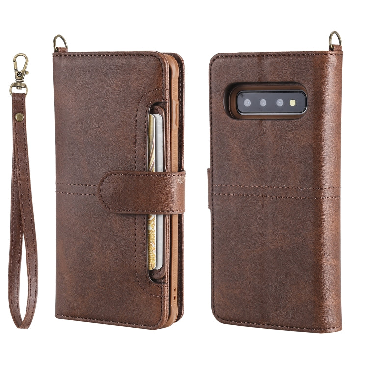 For Galaxy S10 Multifunctional Detachable Magnetic Horizontal Flip Leather Case with Card Slots & Holder & Wallet & Photo Frame