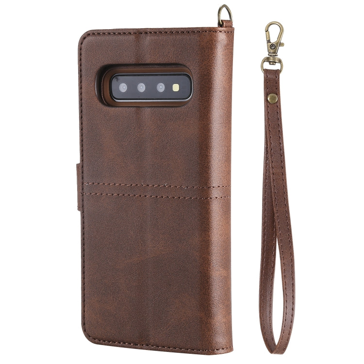 For Galaxy S10 Multifunctional Detachable Magnetic Horizontal Flip Leather Case with Card Slots & Holder & Wallet & Photo Frame