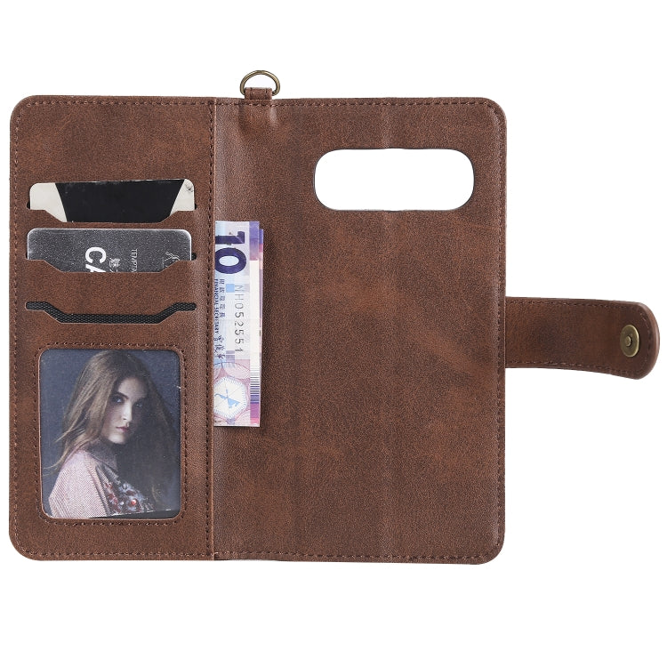 For Galaxy S10 Multifunctional Detachable Magnetic Horizontal Flip Leather Case with Card Slots & Holder & Wallet & Photo Frame