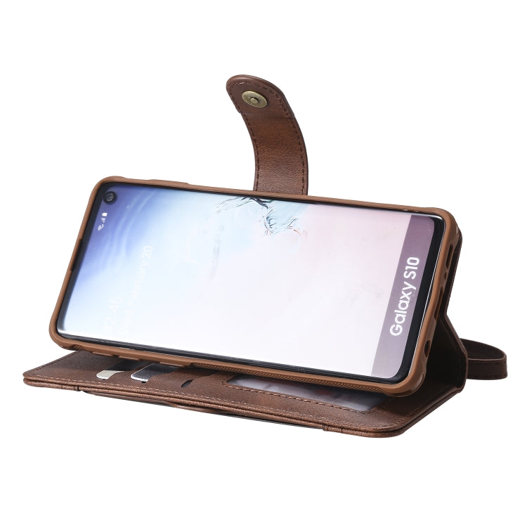 For Galaxy S10 Multifunctional Detachable Magnetic Horizontal Flip Leather Case with Card Slots & Holder & Wallet & Photo Frame