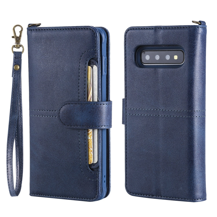 For Galaxy S10 Multifunctional Detachable Magnetic Horizontal Flip Leather Case with Card Slots & Holder & Wallet & Photo Frame