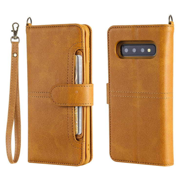 For Galaxy S10 Multifunctional Detachable Magnetic Horizontal Flip Leather Case with Card Slots & Holder & Wallet & Photo Frame