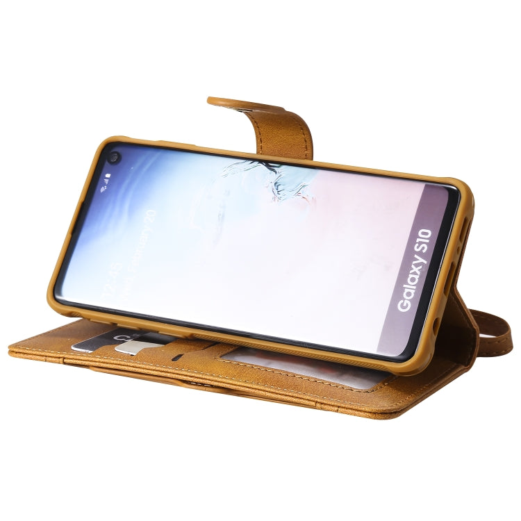 For Galaxy S10 Multifunctional Detachable Magnetic Horizontal Flip Leather Case with Card Slots & Holder & Wallet & Photo Frame