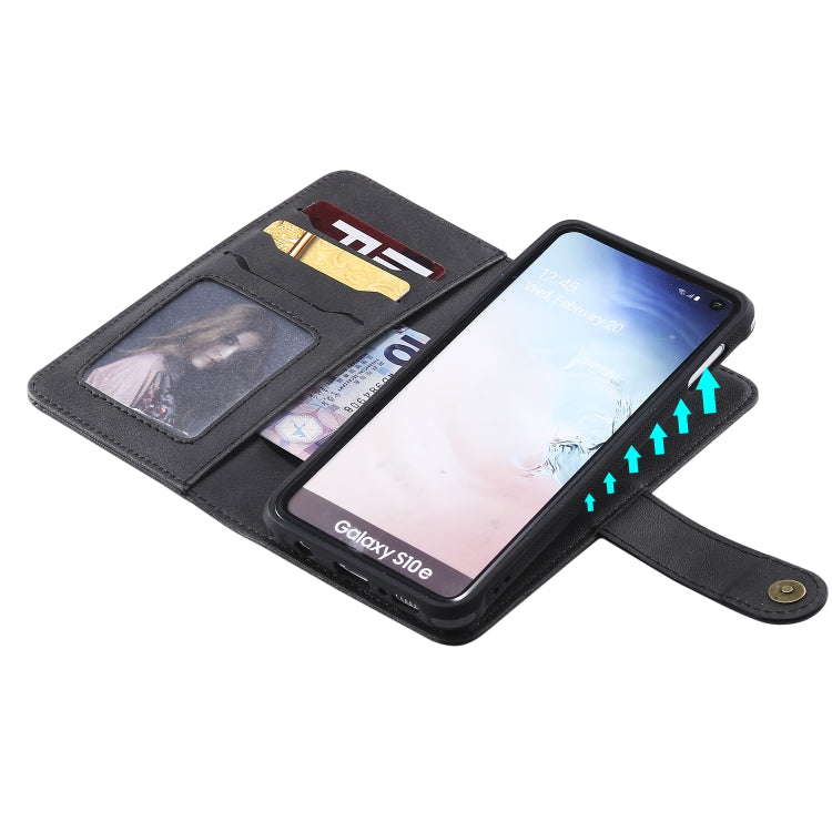 For Galaxy S10e Multifunctional Detachable Magnetic Horizontal Flip Leather Case with Card Slots & Holder & Wallet & Photo Frame