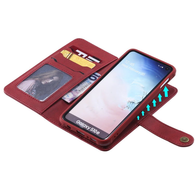 For Galaxy S10e Multifunctional Detachable Magnetic Horizontal Flip Leather Case with Card Slots & Holder & Wallet & Photo Frame