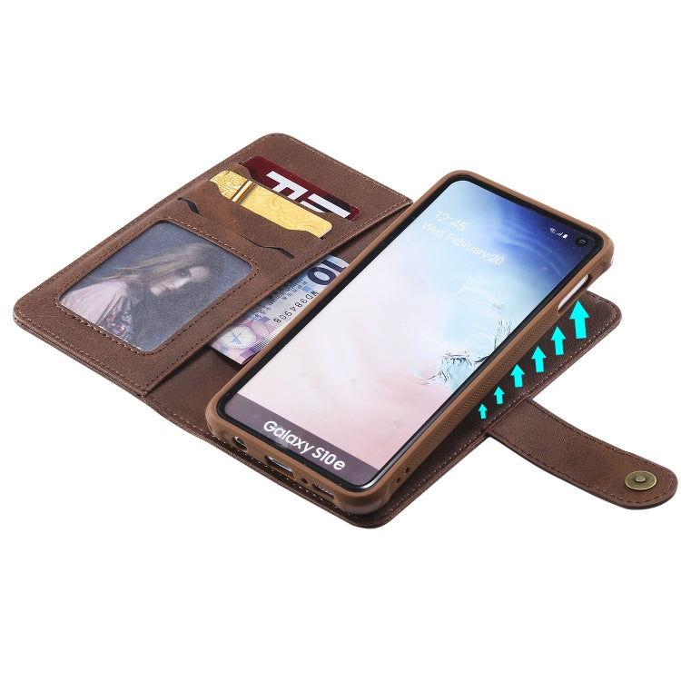 For Galaxy S10e Multifunctional Detachable Magnetic Horizontal Flip Leather Case with Card Slots & Holder & Wallet & Photo Frame