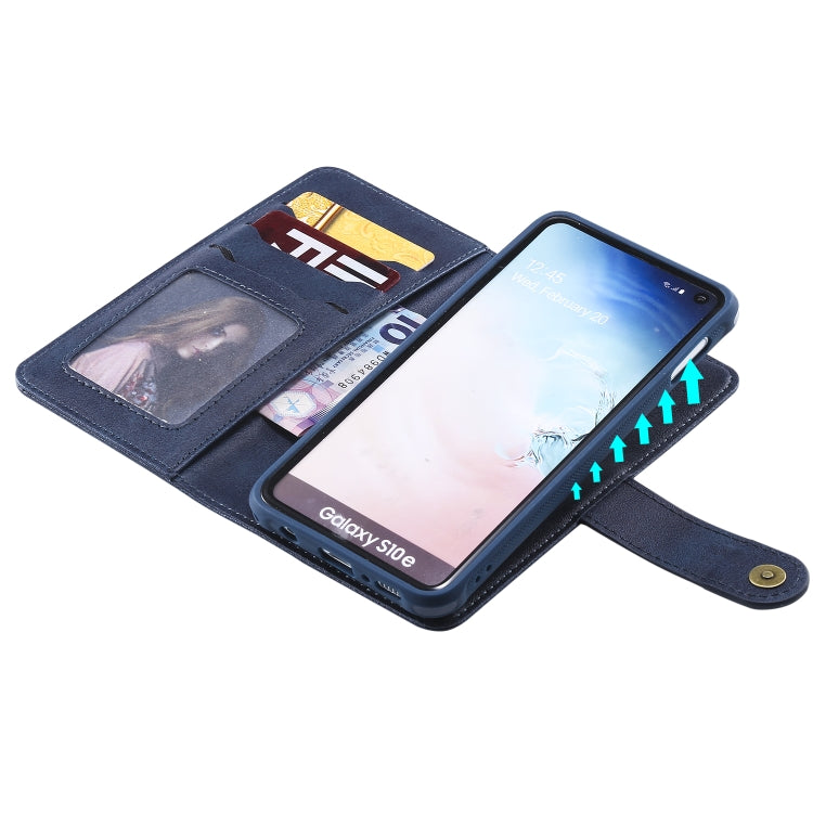 For Galaxy S10e Multifunctional Detachable Magnetic Horizontal Flip Leather Case with Card Slots & Holder & Wallet & Photo Frame