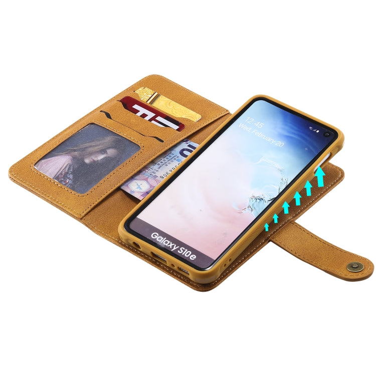 For Galaxy S10e Multifunctional Detachable Magnetic Horizontal Flip Leather Case with Card Slots & Holder & Wallet & Photo Frame