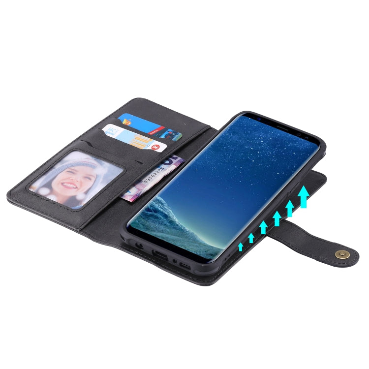 For Galaxy S8 Multifunctional Detachable Magnetic Horizontal Flip Leather Case with Card Slots & Holder & Wallet & Photo Frame