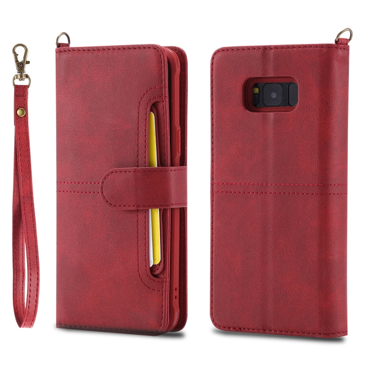 For Galaxy S8 Multifunctional Detachable Magnetic Horizontal Flip Leather Case with Card Slots & Holder & Wallet & Photo Frame