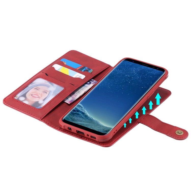 For Galaxy S8 Multifunctional Detachable Magnetic Horizontal Flip Leather Case with Card Slots & Holder & Wallet & Photo Frame