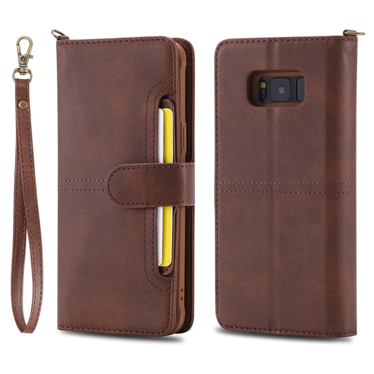 For Galaxy S8 Multifunctional Detachable Magnetic Horizontal Flip Leather Case with Card Slots & Holder & Wallet & Photo Frame