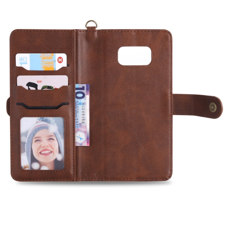 For Galaxy S8 Multifunctional Detachable Magnetic Horizontal Flip Leather Case with Card Slots & Holder & Wallet & Photo Frame