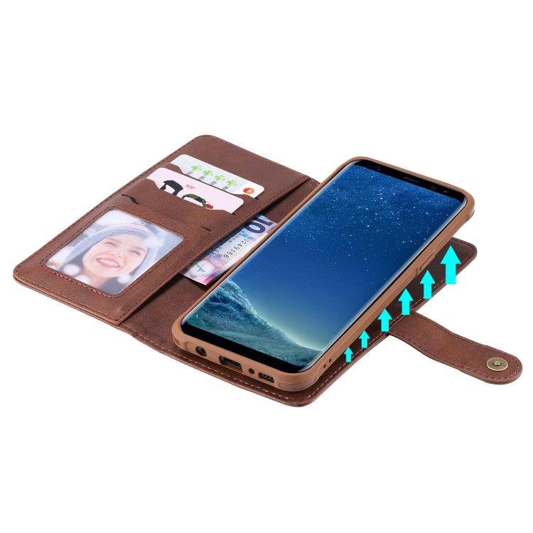 For Galaxy S8 Multifunctional Detachable Magnetic Horizontal Flip Leather Case with Card Slots & Holder & Wallet & Photo Frame