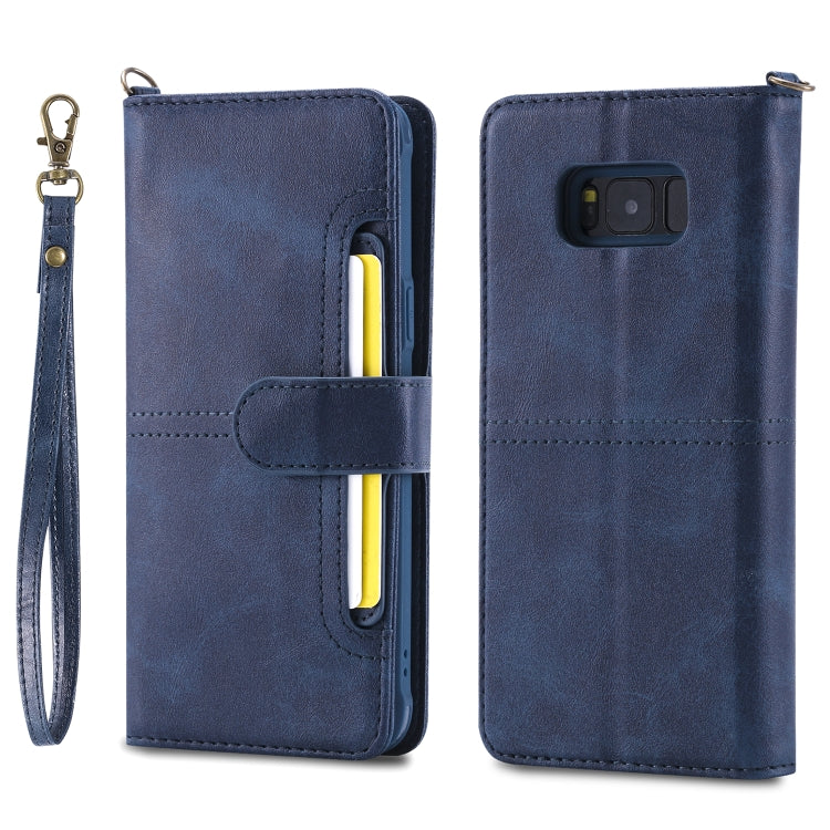 For Galaxy S8 Multifunctional Detachable Magnetic Horizontal Flip Leather Case with Card Slots & Holder & Wallet & Photo Frame