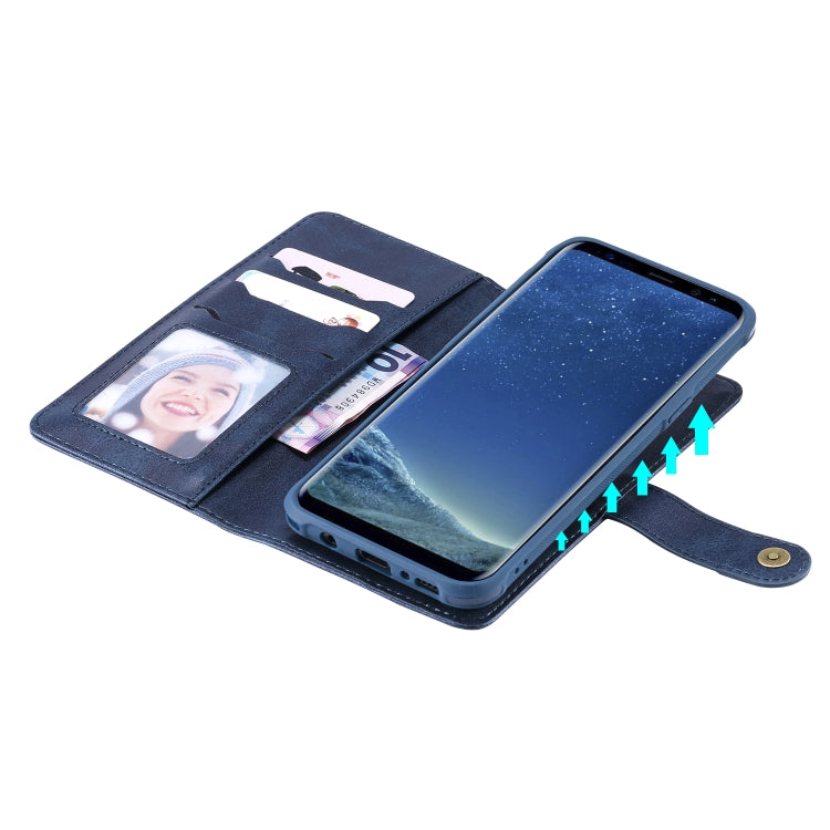 For Galaxy S8 Multifunctional Detachable Magnetic Horizontal Flip Leather Case with Card Slots & Holder & Wallet & Photo Frame