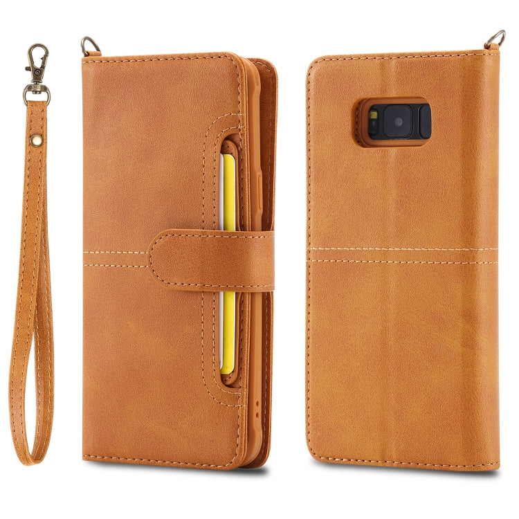 For Galaxy S8 Multifunctional Detachable Magnetic Horizontal Flip Leather Case with Card Slots & Holder & Wallet & Photo Frame