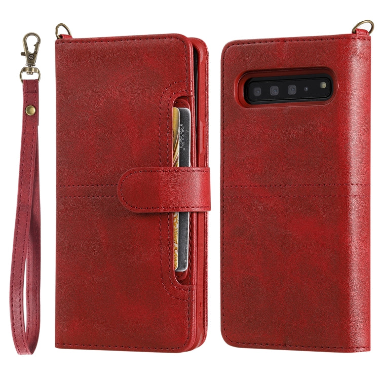 For Galaxy S10 5G Multifunctional Detachable Magnetic Horizontal Flip Leather Case with Card Slots & Holder & Wallet & Photo Frame