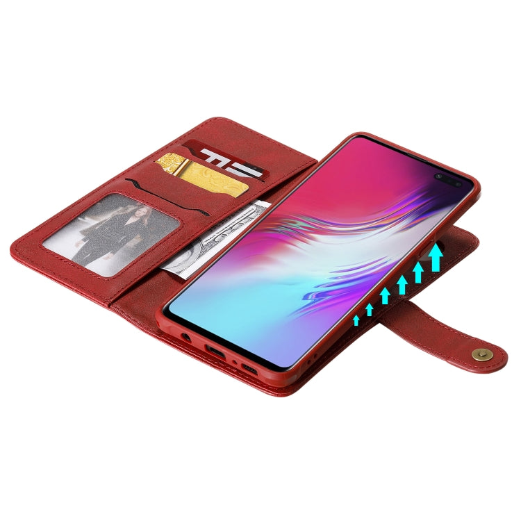For Galaxy S10 5G Multifunctional Detachable Magnetic Horizontal Flip Leather Case with Card Slots & Holder & Wallet & Photo Frame