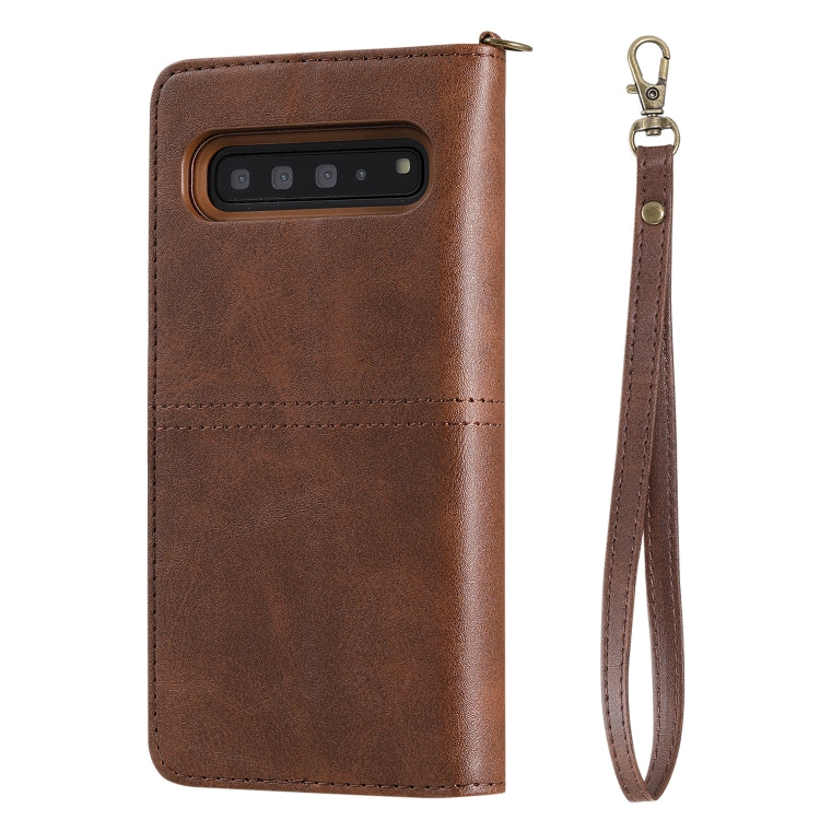 For Galaxy S10 5G Multifunctional Detachable Magnetic Horizontal Flip Leather Case with Card Slots & Holder & Wallet & Photo Frame