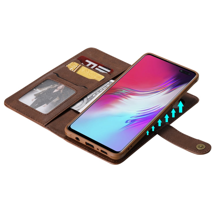 For Galaxy S10 5G Multifunctional Detachable Magnetic Horizontal Flip Leather Case with Card Slots & Holder & Wallet & Photo Frame