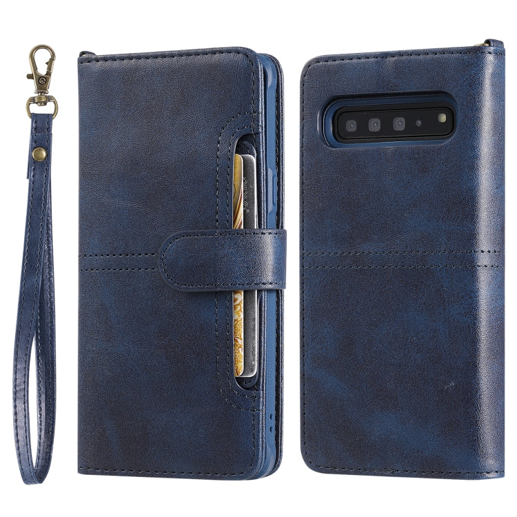 For Galaxy S10 5G Multifunctional Detachable Magnetic Horizontal Flip Leather Case with Card Slots & Holder & Wallet & Photo Frame