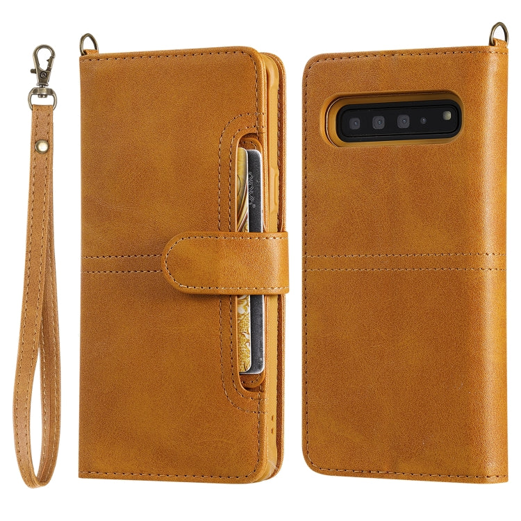 For Galaxy S10 5G Multifunctional Detachable Magnetic Horizontal Flip Leather Case with Card Slots & Holder & Wallet & Photo Frame