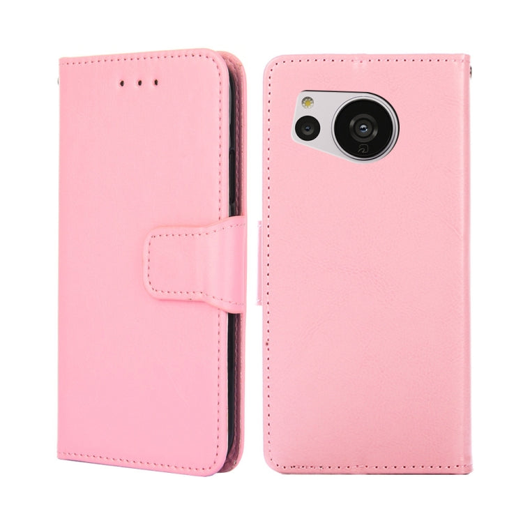 For Sharp Aquos Sense7 Crystal Texture Leather Phone Case