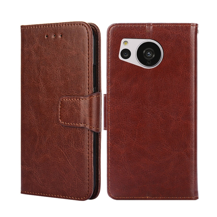 For Sharp Aquos Sense7 Crystal Texture Leather Phone Case