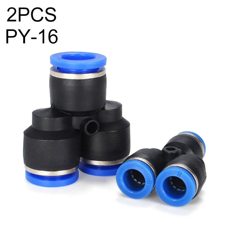 PY-16 LAIZE 10pcs Plastic Y-type Tee Reducing Pneumatic Quick Fitting Connector