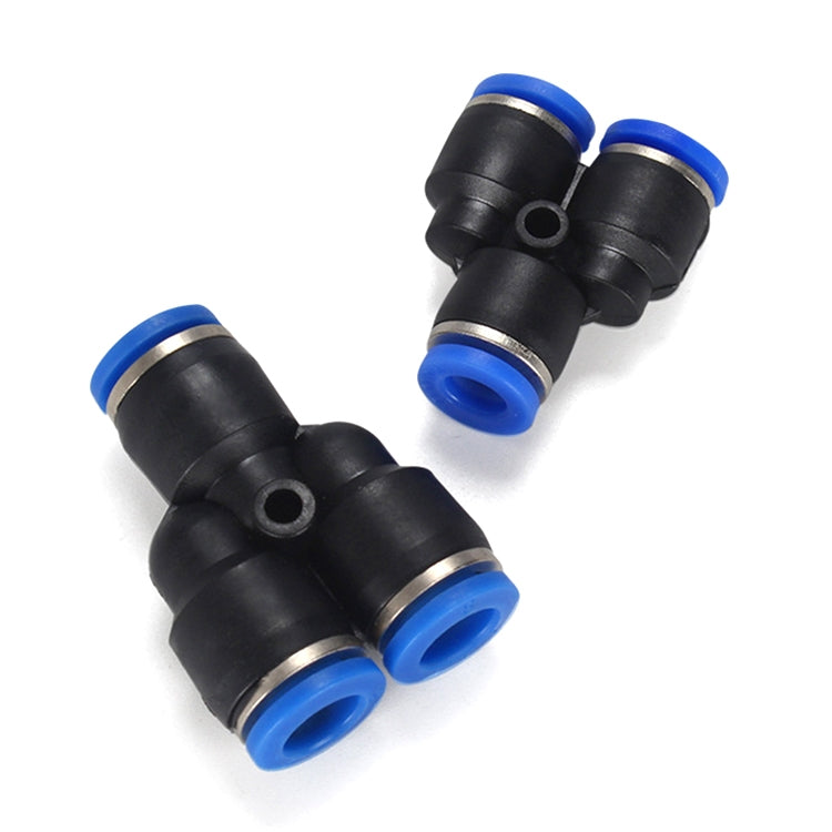 PY-16 LAIZE 10pcs Plastic Y-type Tee Reducing Pneumatic Quick Fitting Connector