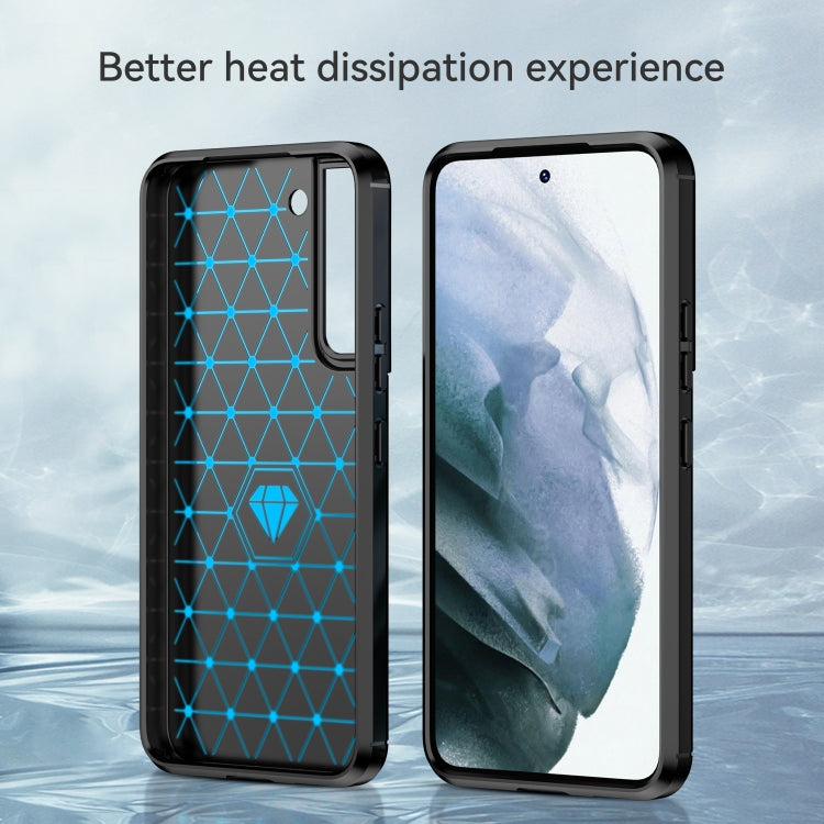 For Samsung Galaxy S23 5G Brushed Texture Carbon Fiber TPU Phone Case