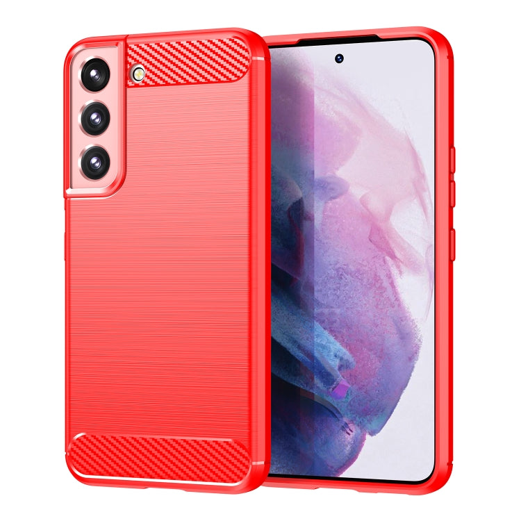 For Samsung Galaxy S23 5G Brushed Texture Carbon Fiber TPU Phone Case