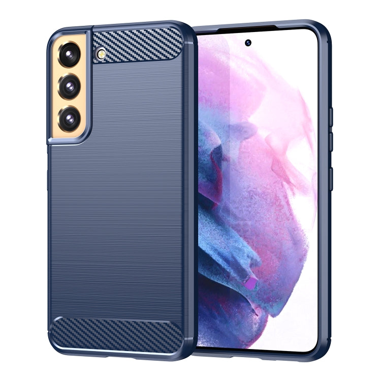 For Samsung Galaxy S23+ 5G Brushed Texture Carbon Fiber TPU Phone Case