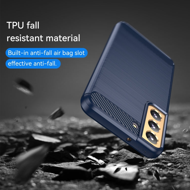 For Samsung Galaxy S23+ 5G Brushed Texture Carbon Fiber TPU Phone Case