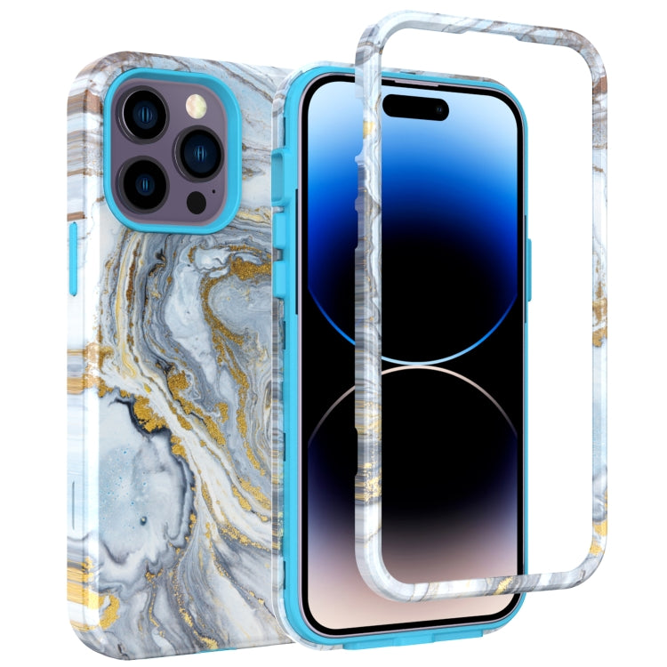 For iPhone 14 Pro Max Varnishing Water Stick TPU + Hard Plastic Phone Case