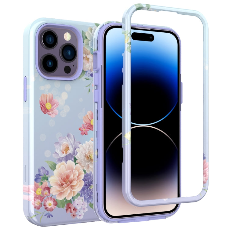 For iPhone 14 Pro Max Varnishing Water Stick TPU + Hard Plastic Phone Case
